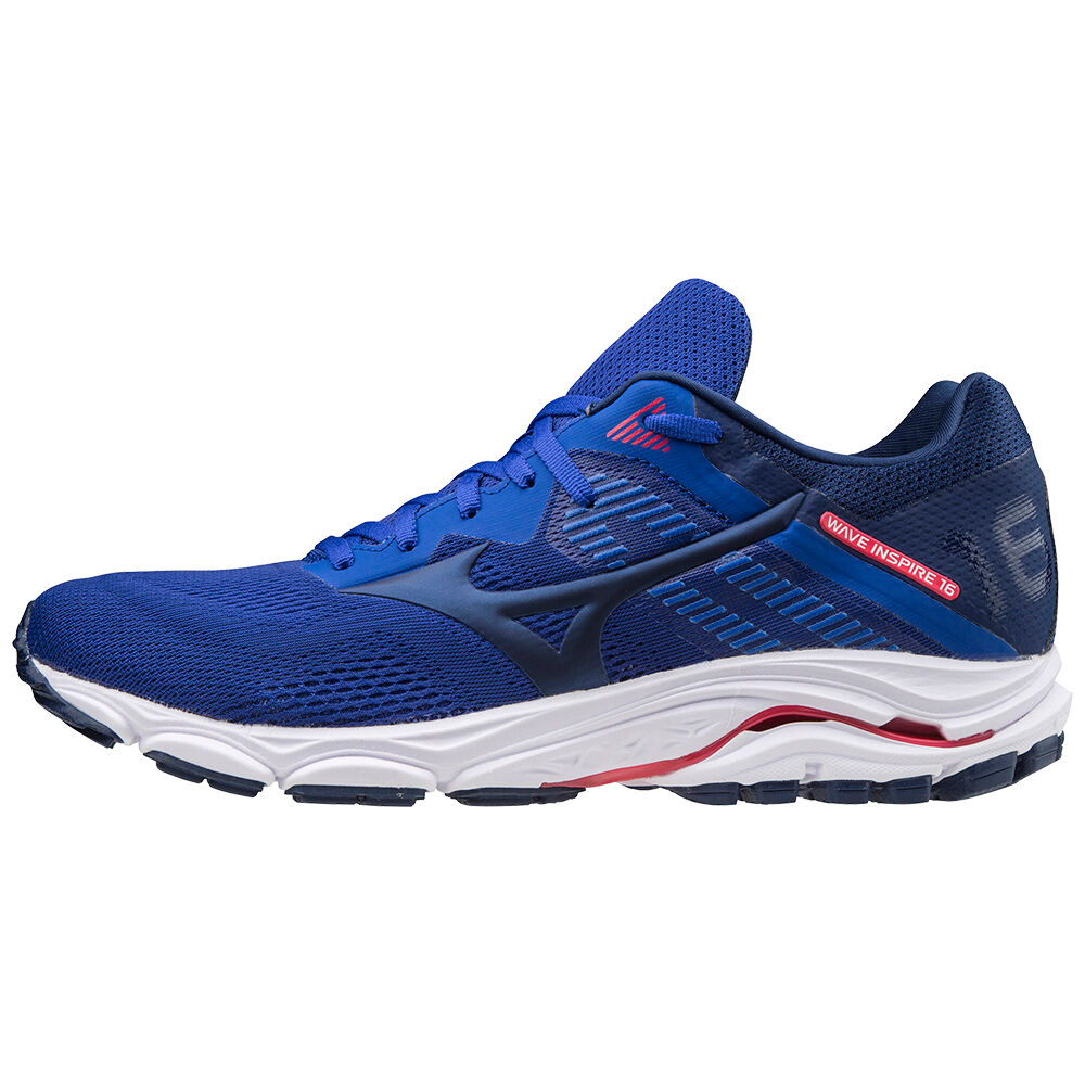 Mens Mizuno Wave Inspire 16 Running Shoes Blue/ Pink Philippines (CYDWTP362)